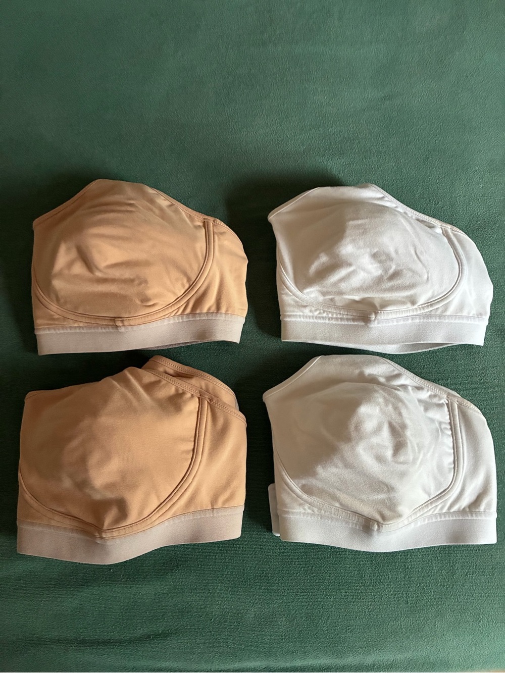 Jockey bras unlined cotton no-wire Forever Fit full coverage white tan lot of 4 - Picture 2 of 12